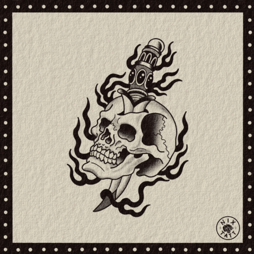 Calavera apuñalada